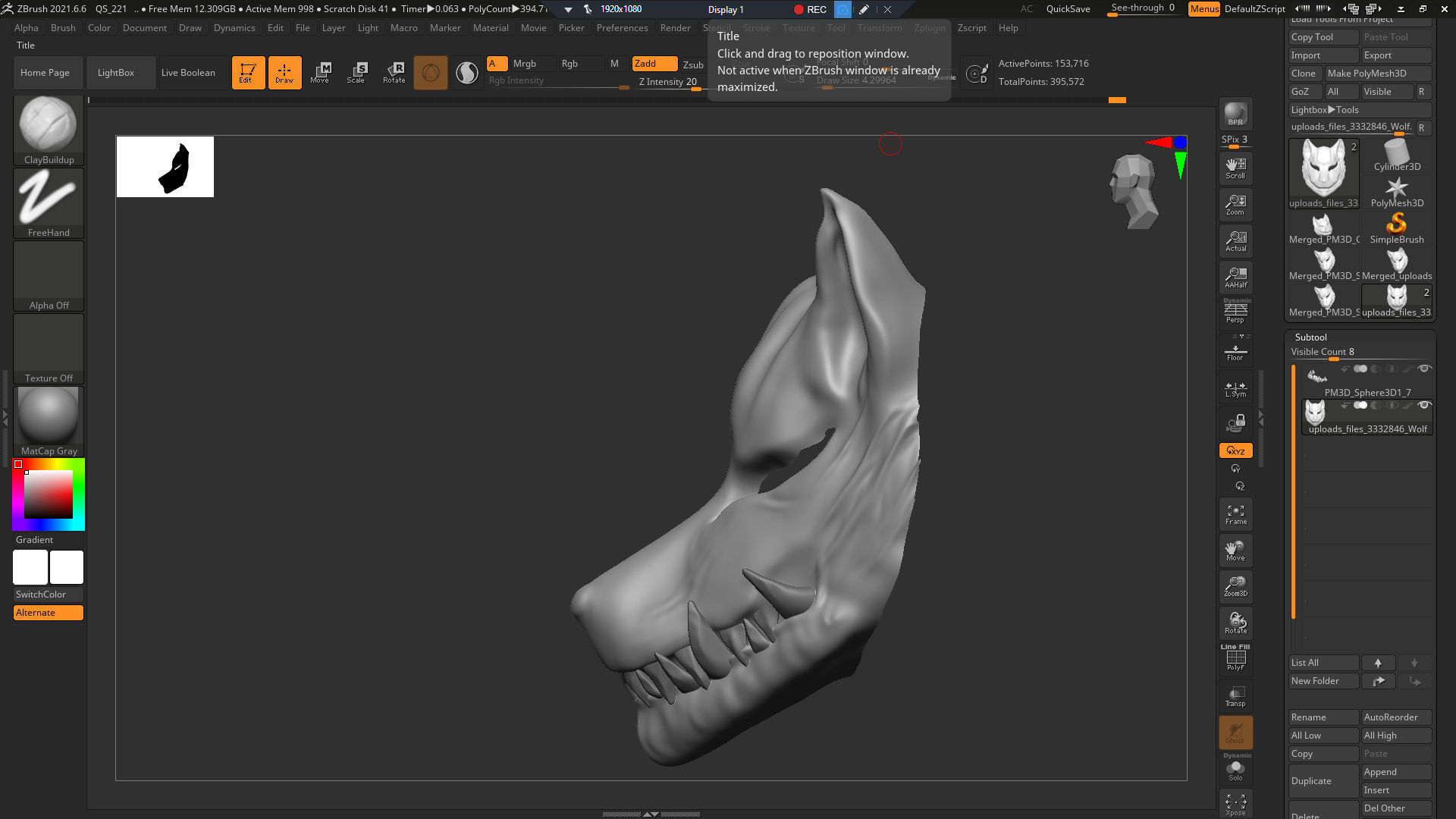 wolf mask 3D model_4