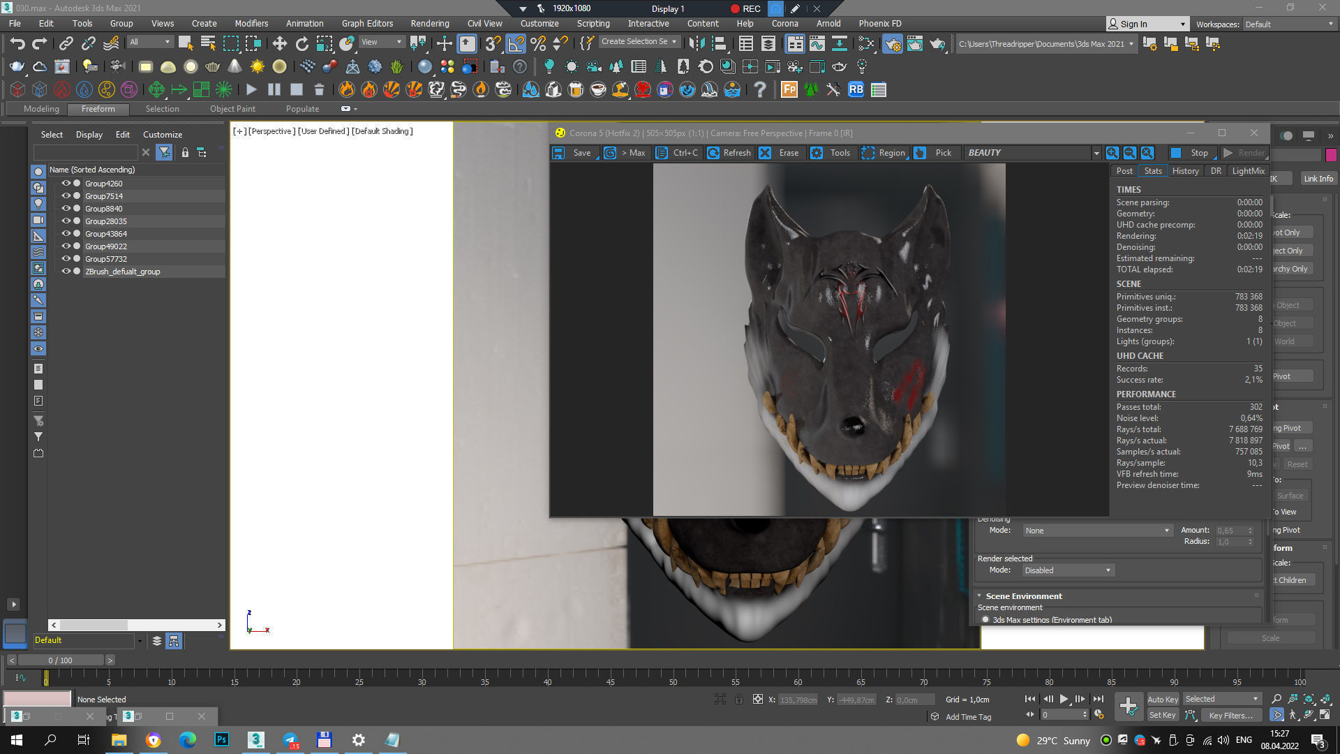 wolf mask 3D model_5