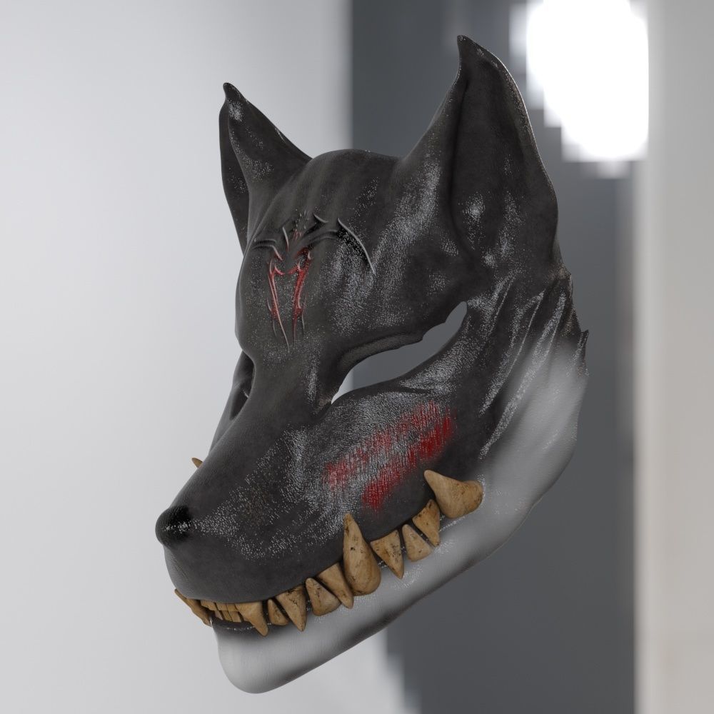 wolf mask 3D model_1
