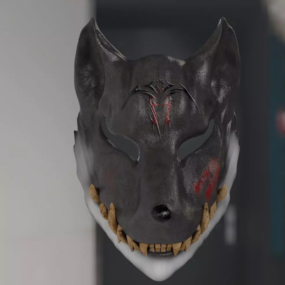 wolf mask 3D model_0