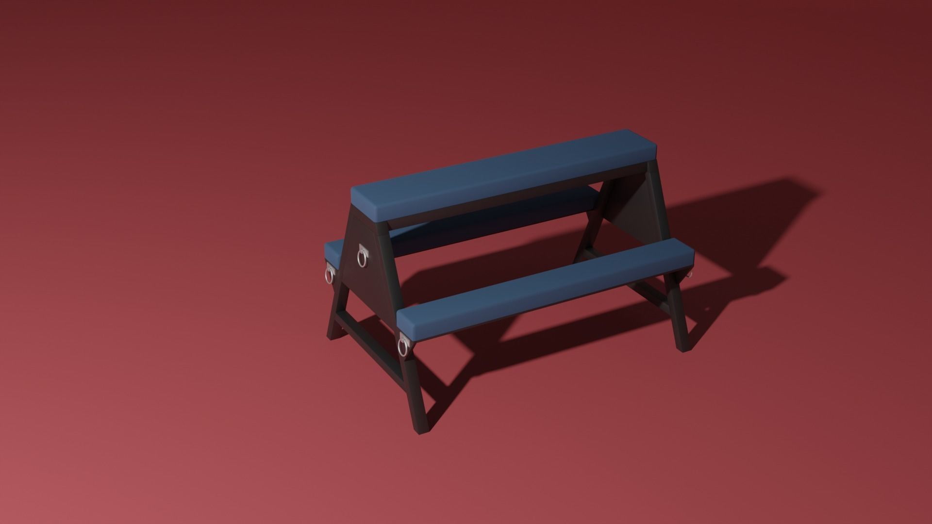 Spanking bench 3D model_1