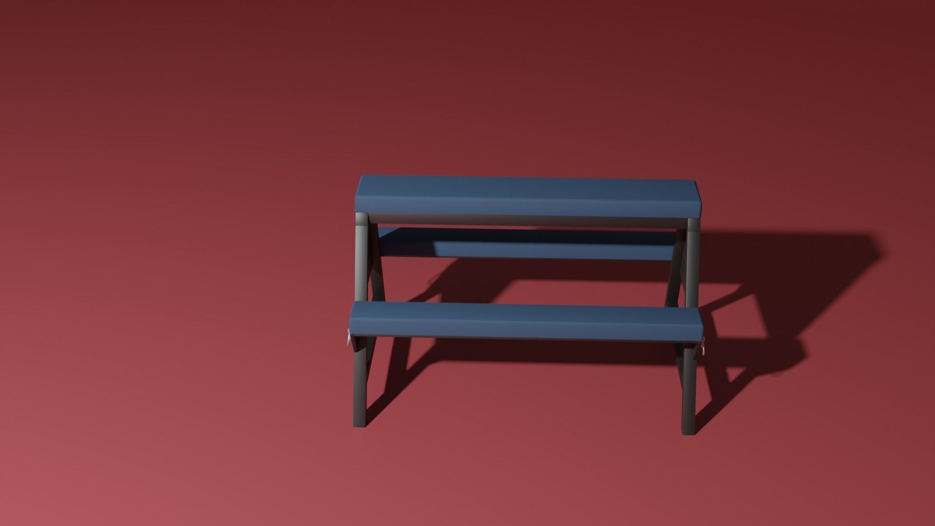Spanking bench 3D model_2