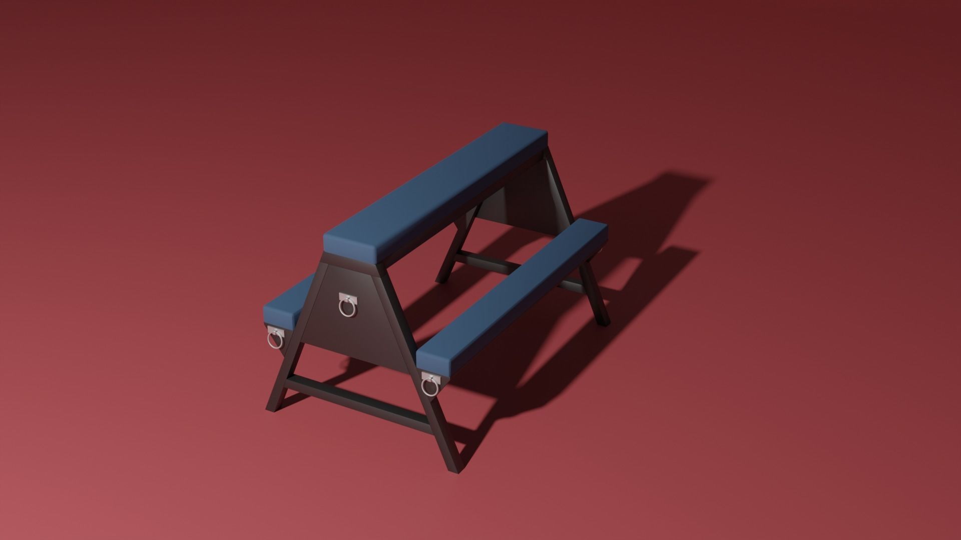Spanking bench 3D model_6