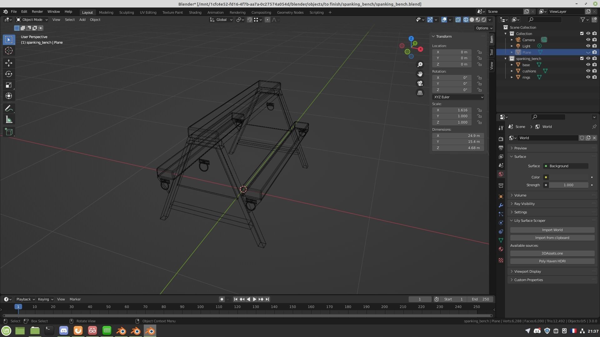 Spanking bench 3D model_16