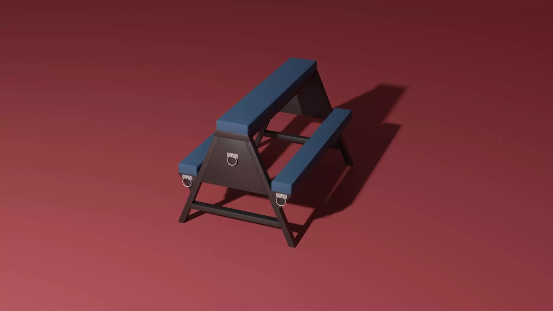 Spanking bench 3D model_0