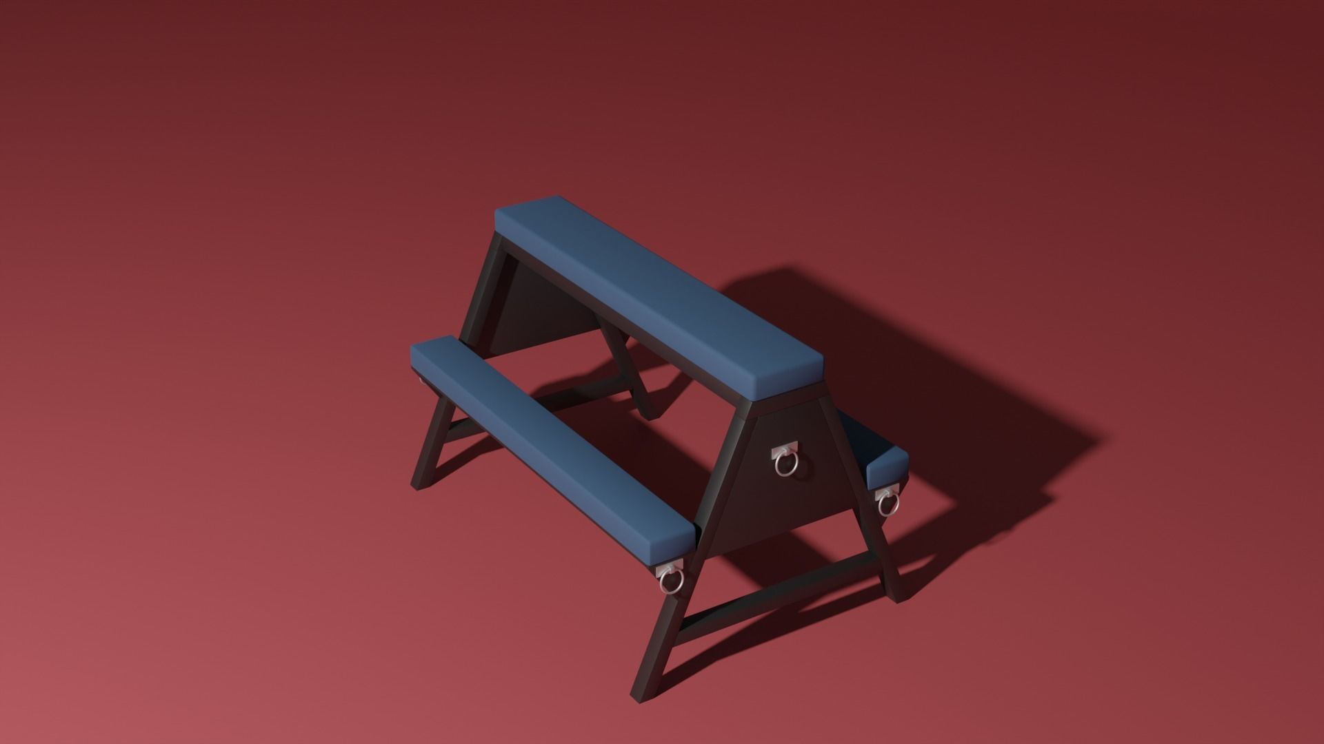 Spanking bench 3D model_4