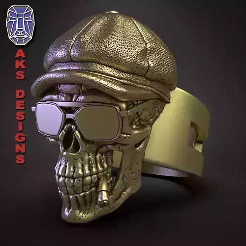 skull Ring jewelry Gangster version2 