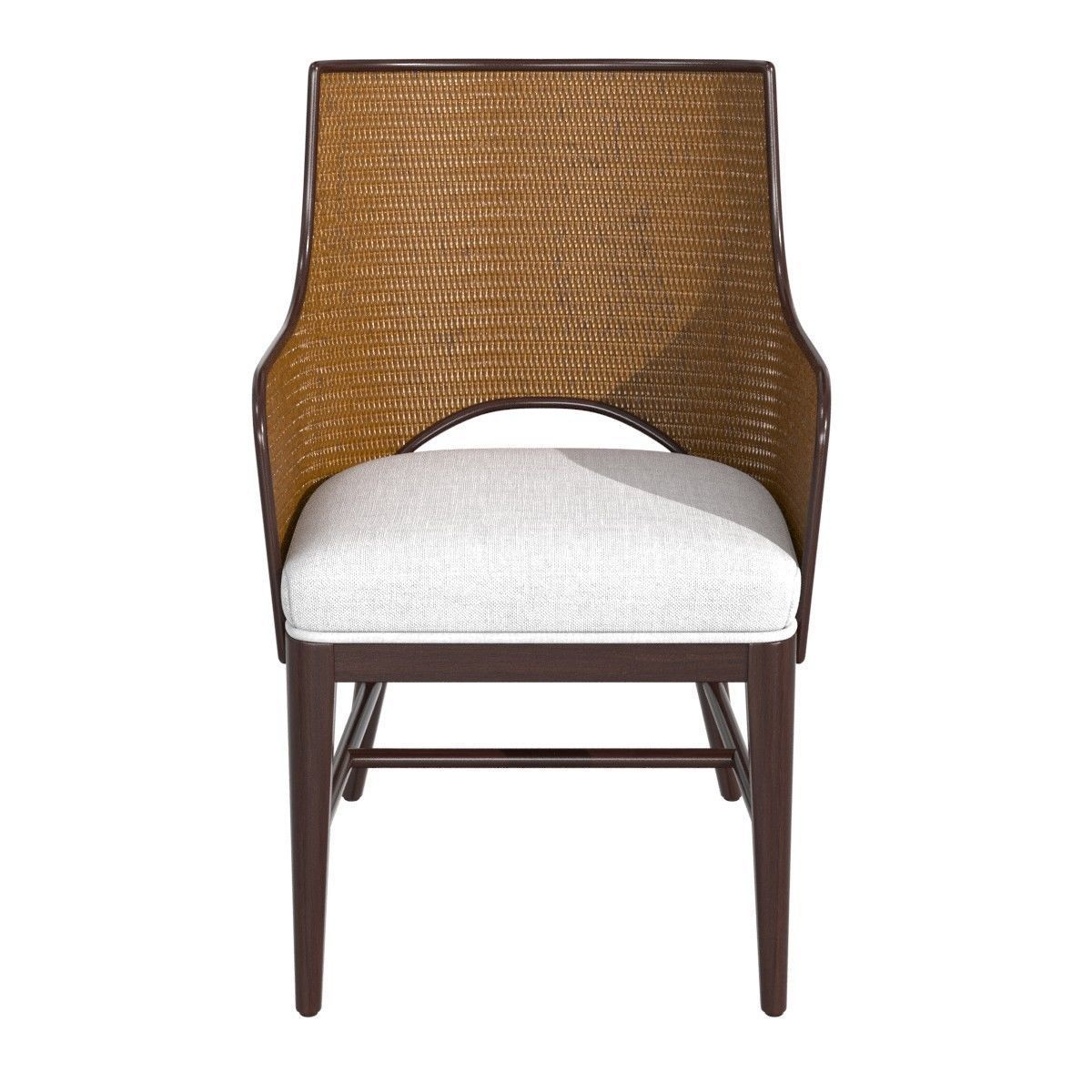 Palecek Avalon Arm Chair Dark Walnut 3D model_1