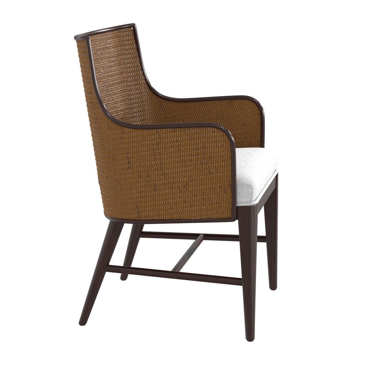 Palecek Avalon Arm Chair Dark Walnut 3D model_2