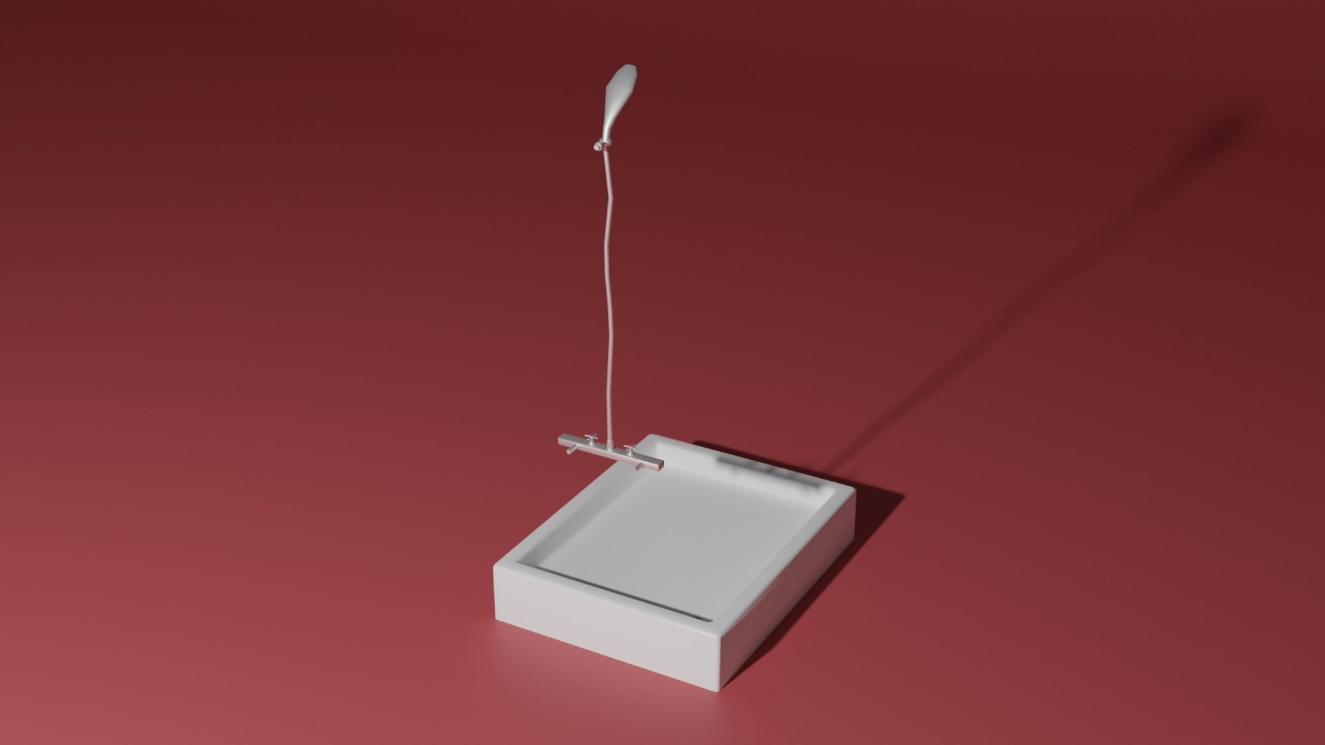 Shower sink 3D model_6