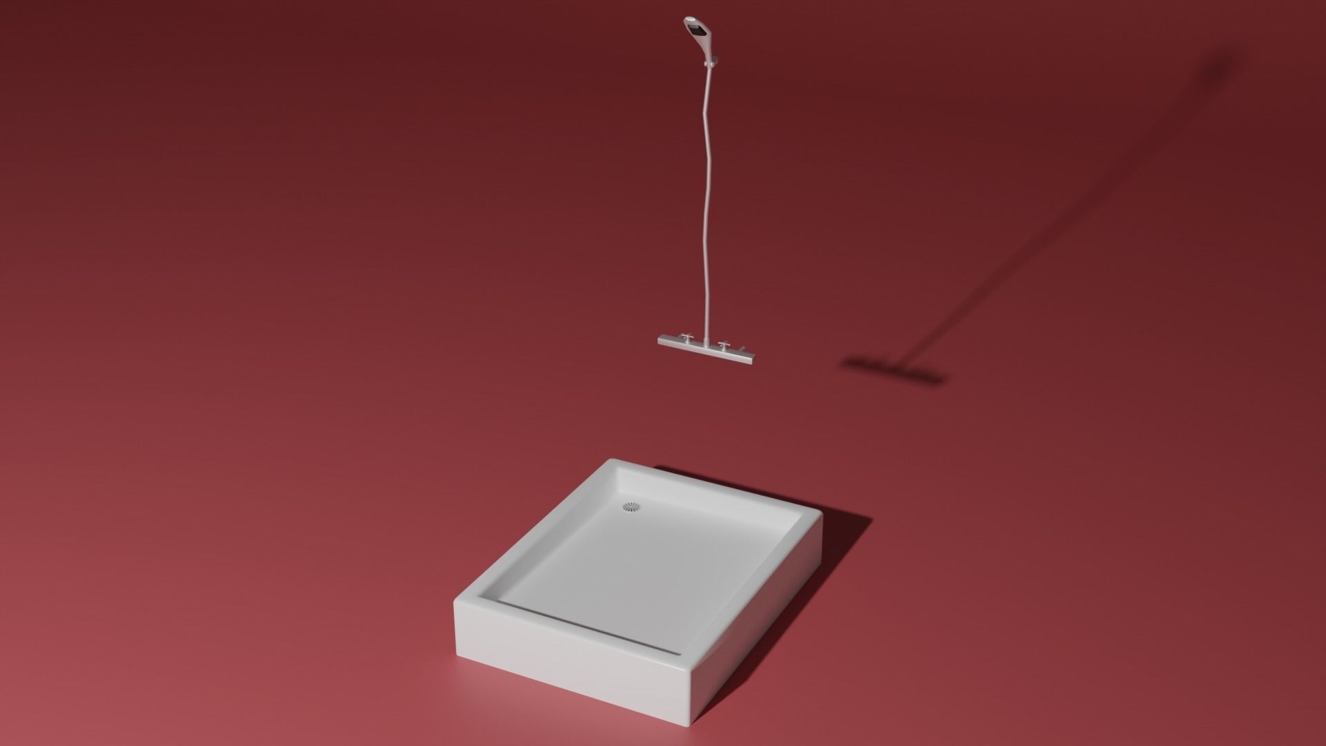 Shower sink 3D model_2