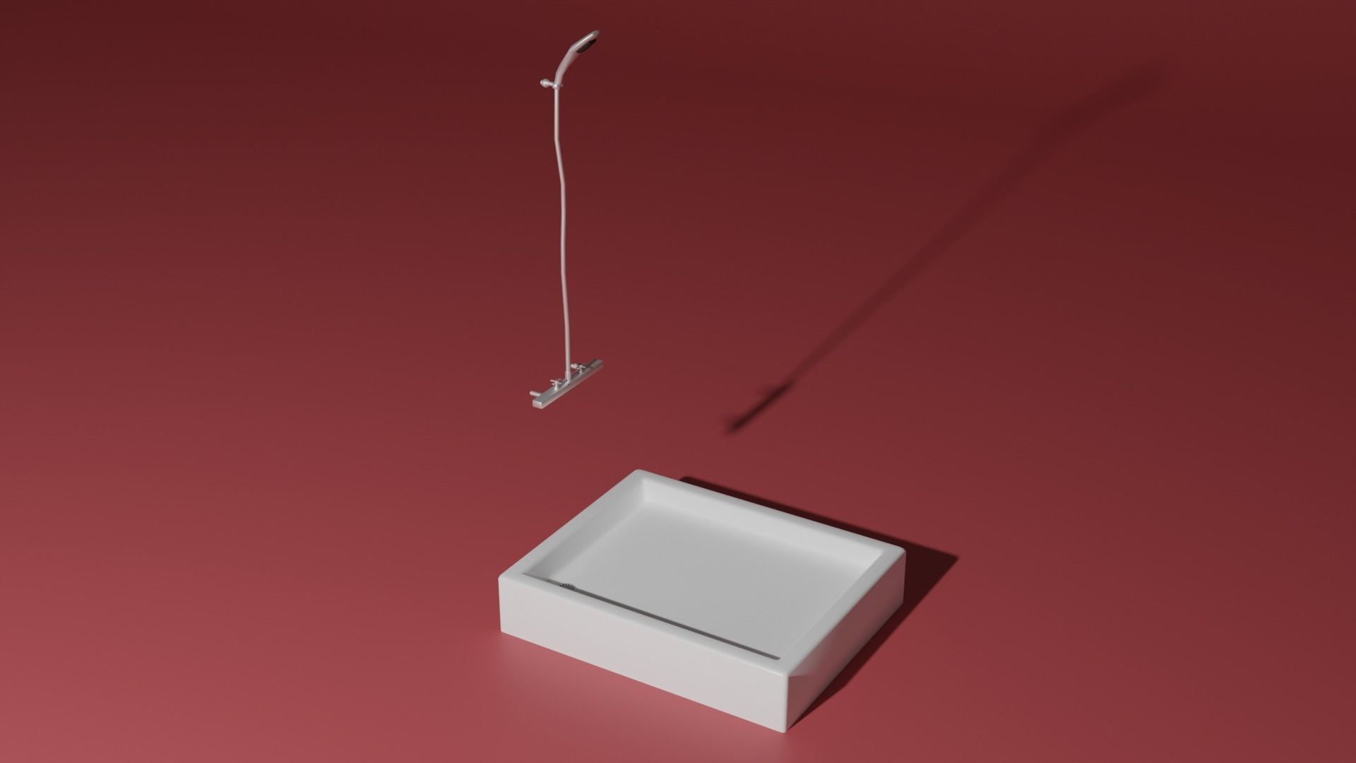 Shower sink 3D model_4