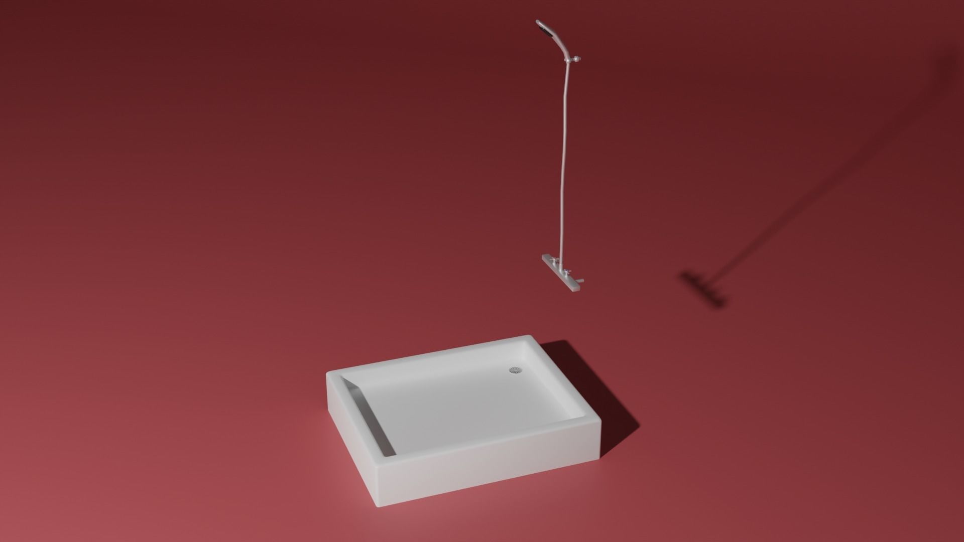 Shower sink 3D model_1