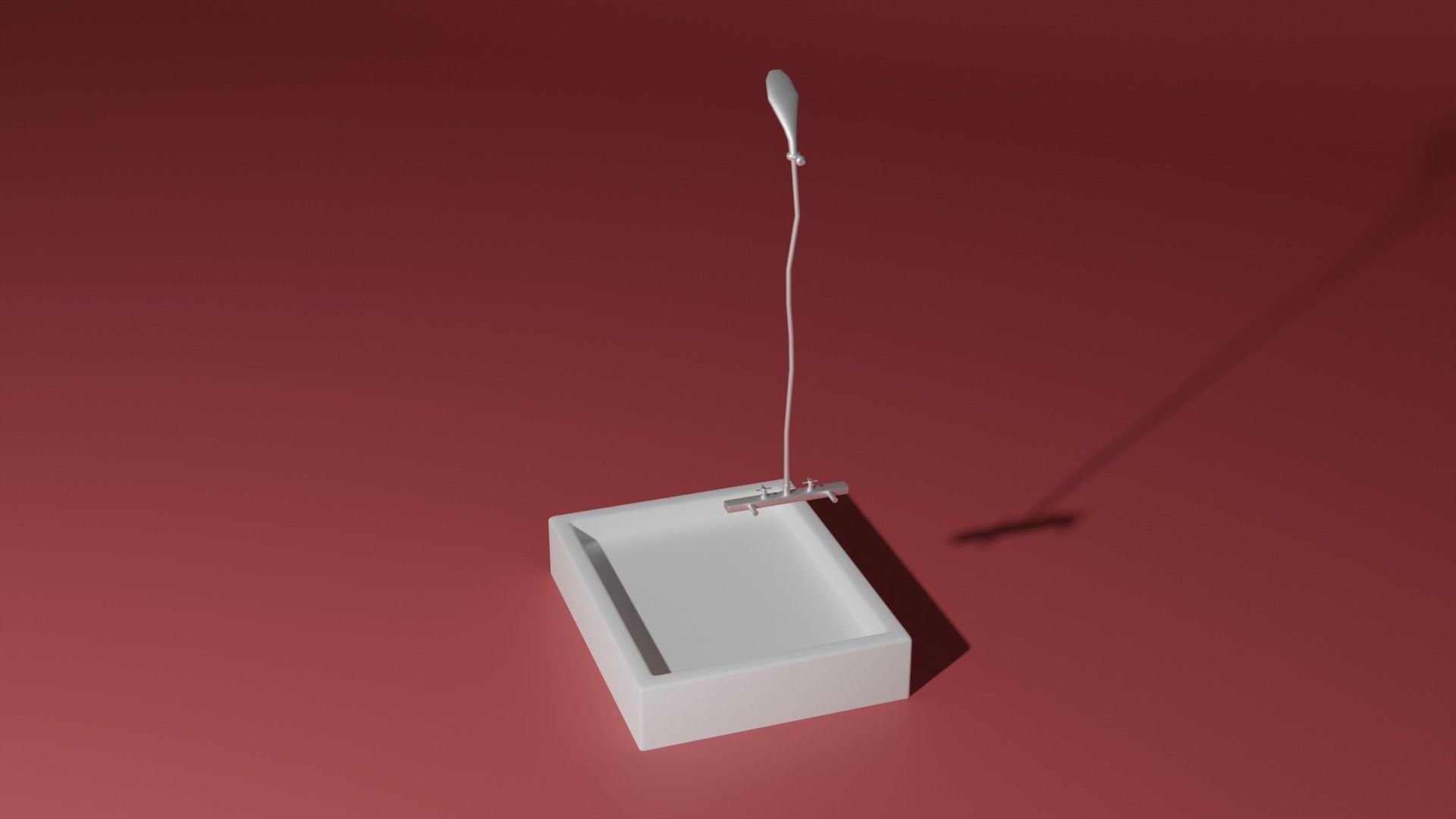 Shower sink 3D model_7