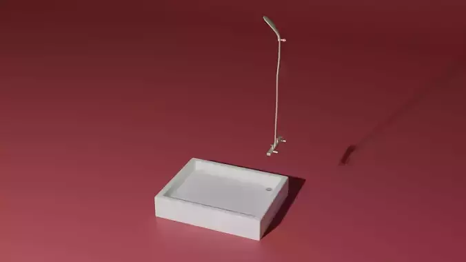 Shower sink 3D model