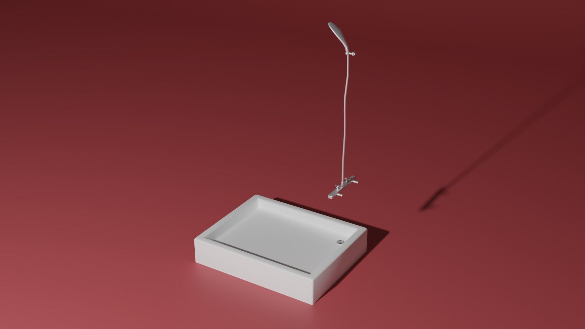 Shower sink 3D model_8