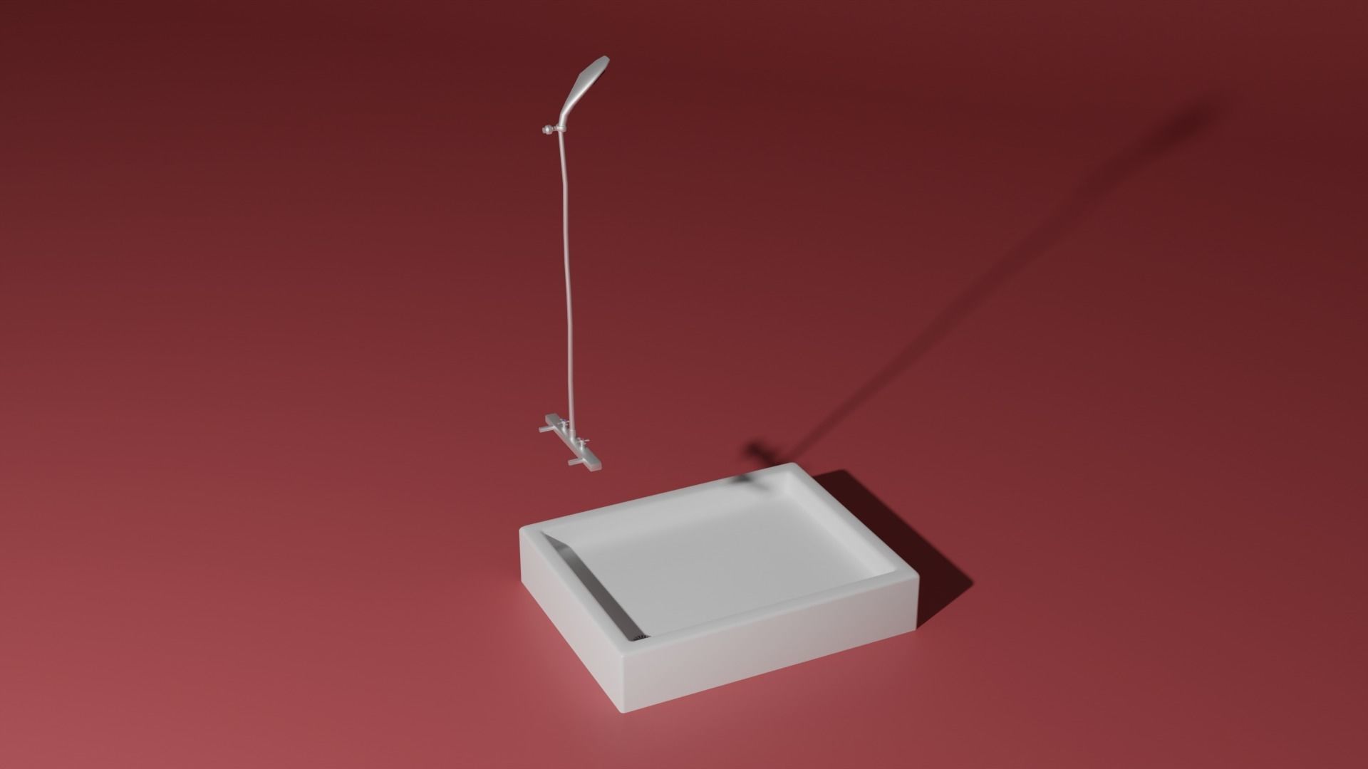 Shower sink 3D model_5