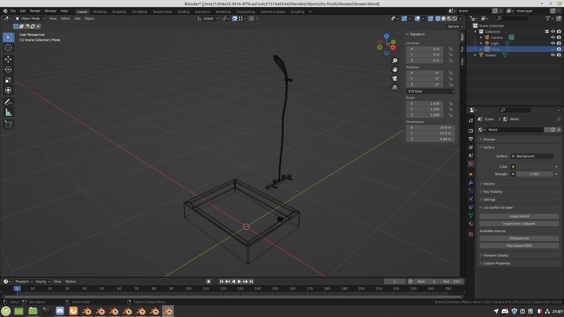 Shower sink 3D model_17