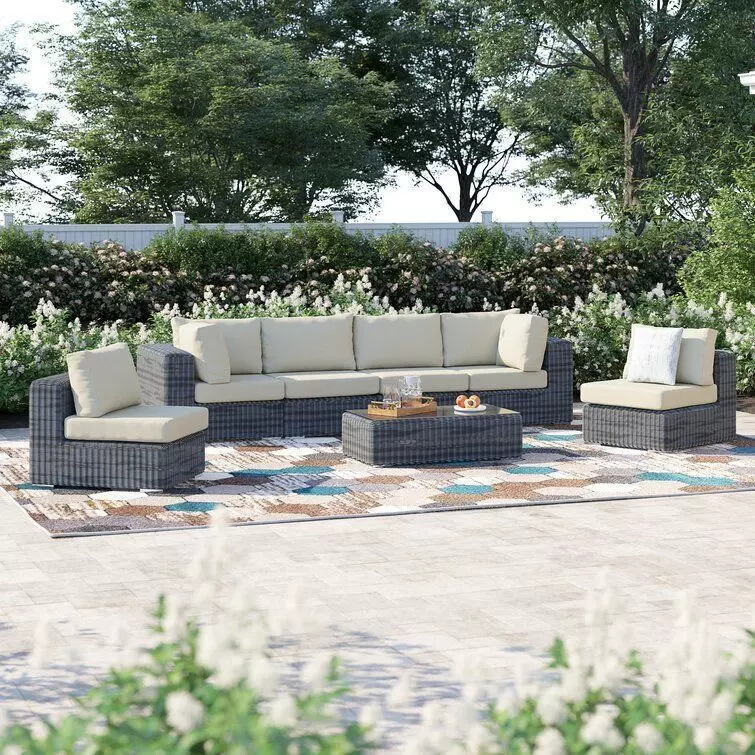 Keiran Wicker Rattan Seating Group  3D model_0