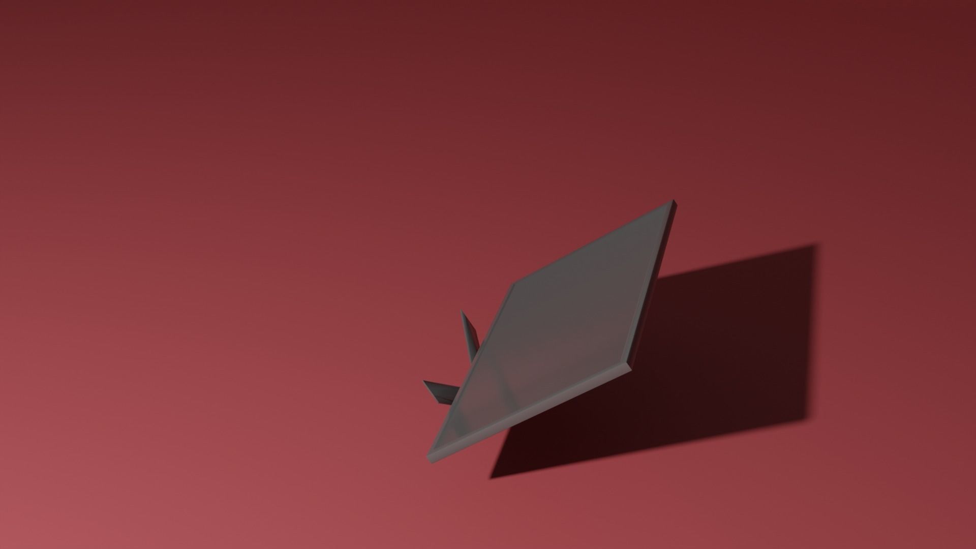 Television square 3D model_11