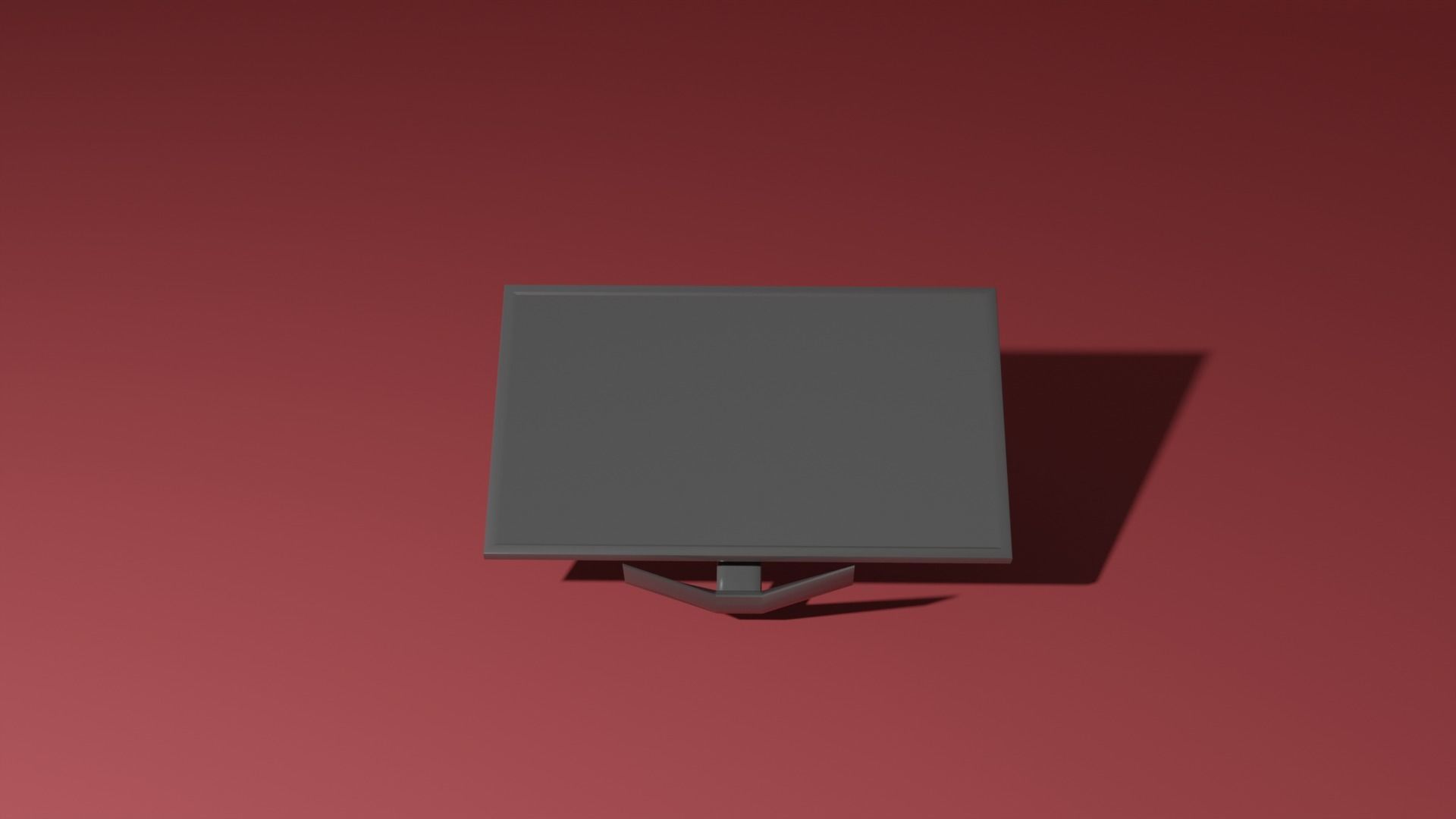 Television square 3D model_9