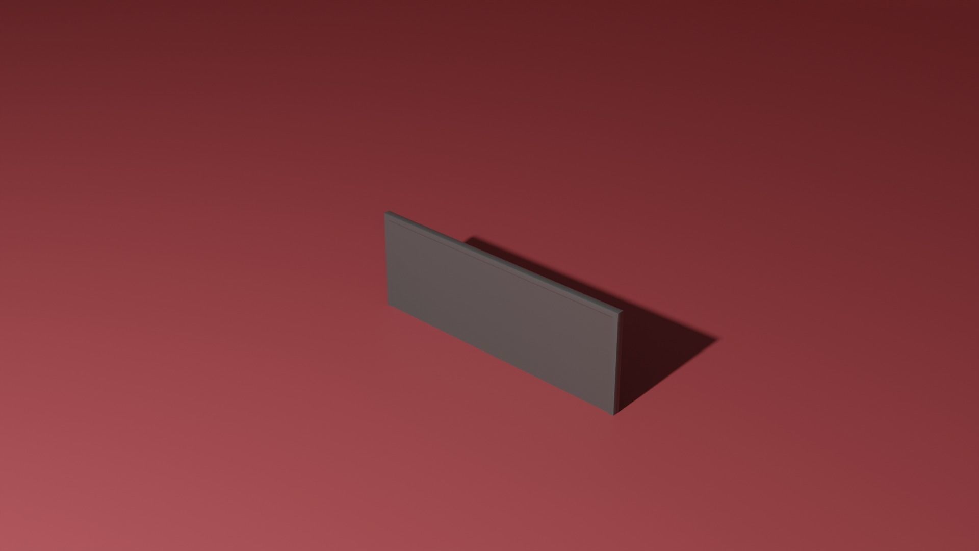 Television square 3D model_2