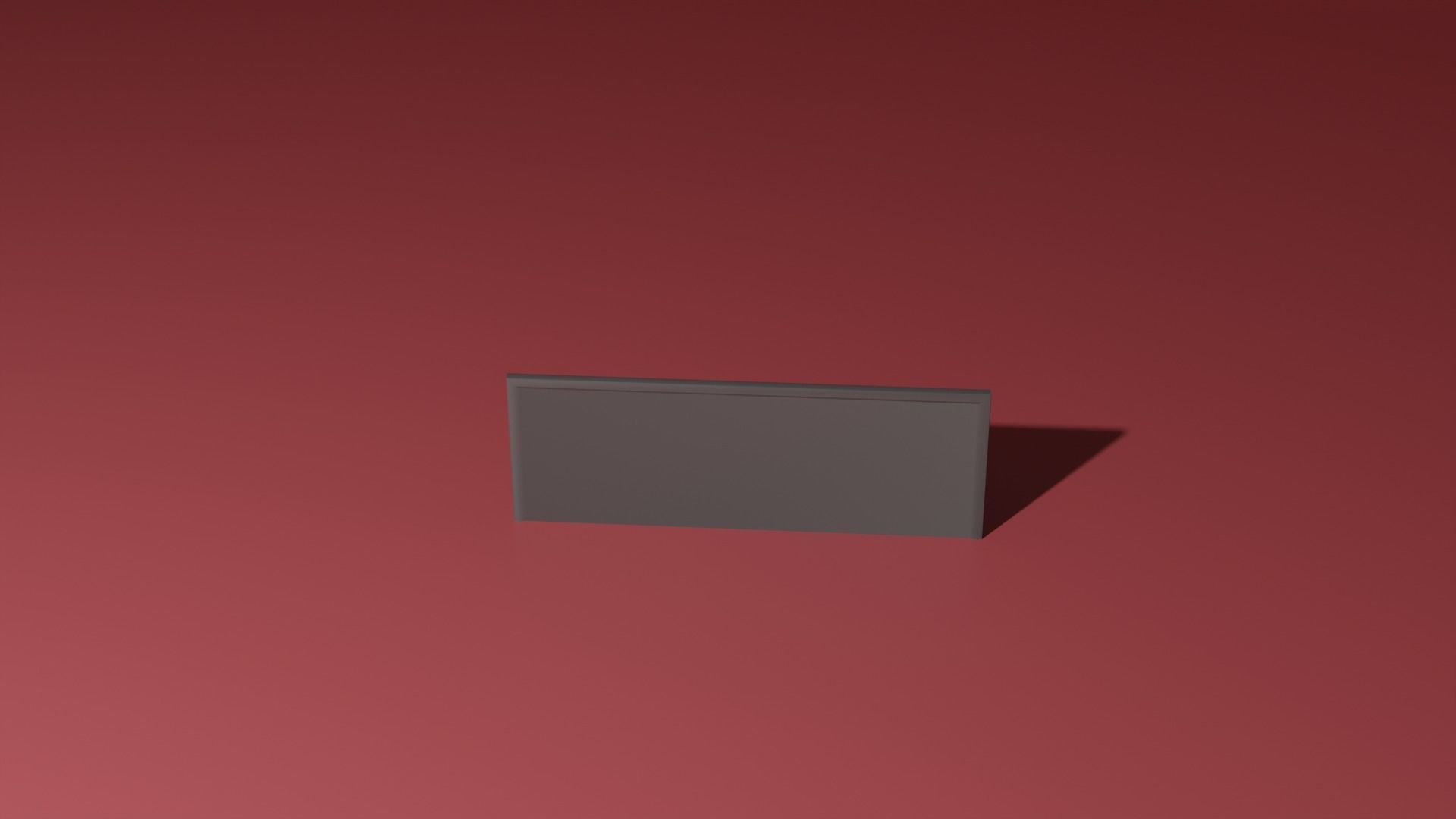 Television square 3D model_1