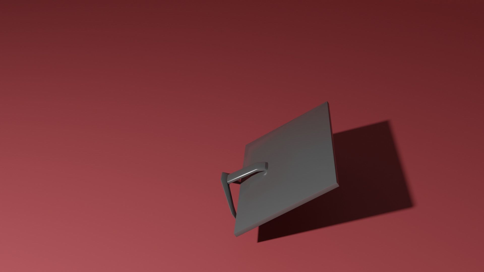 Television square 3D model_14