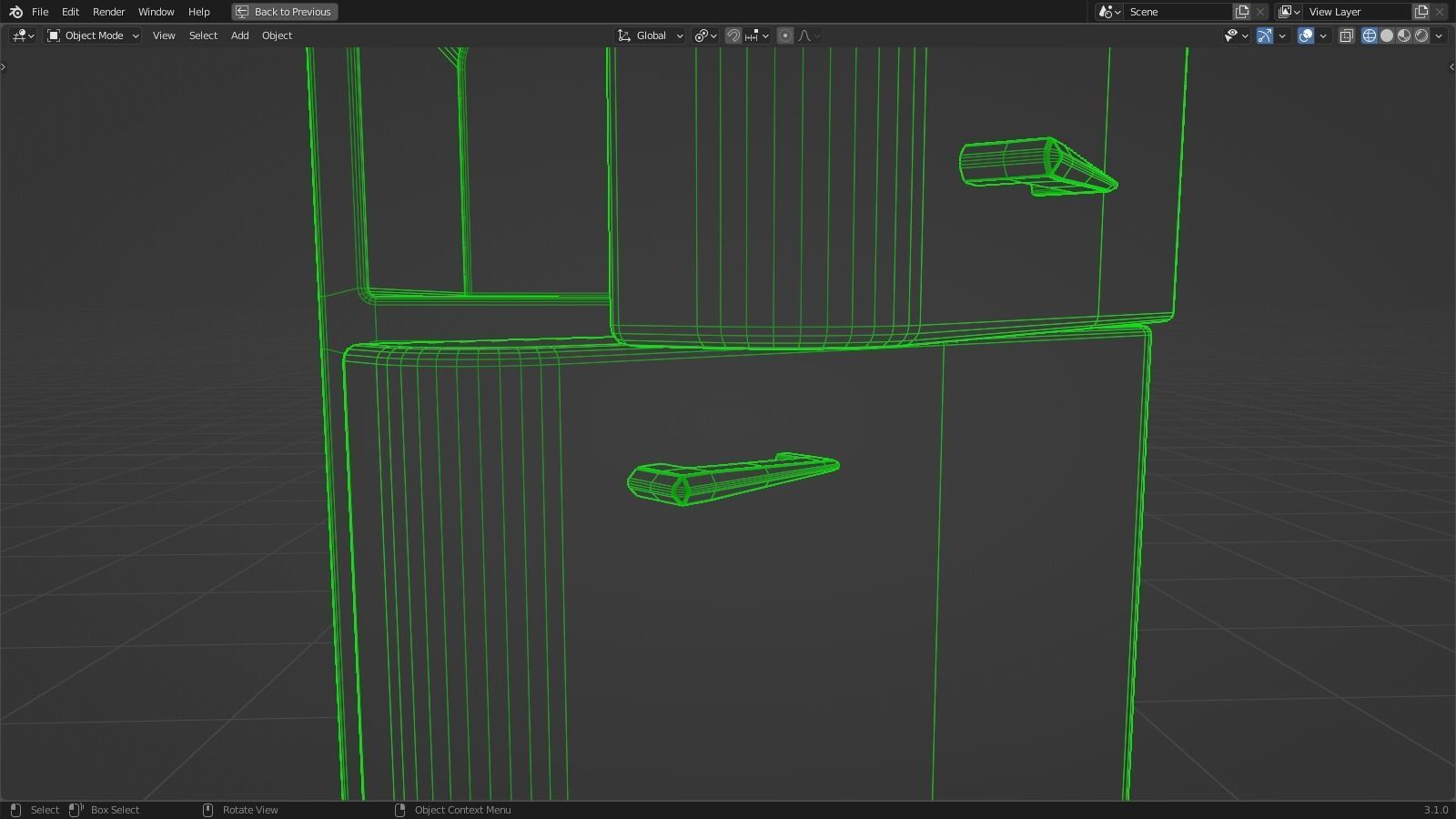 Retro fridge 1950s refridgerator 3D model_3