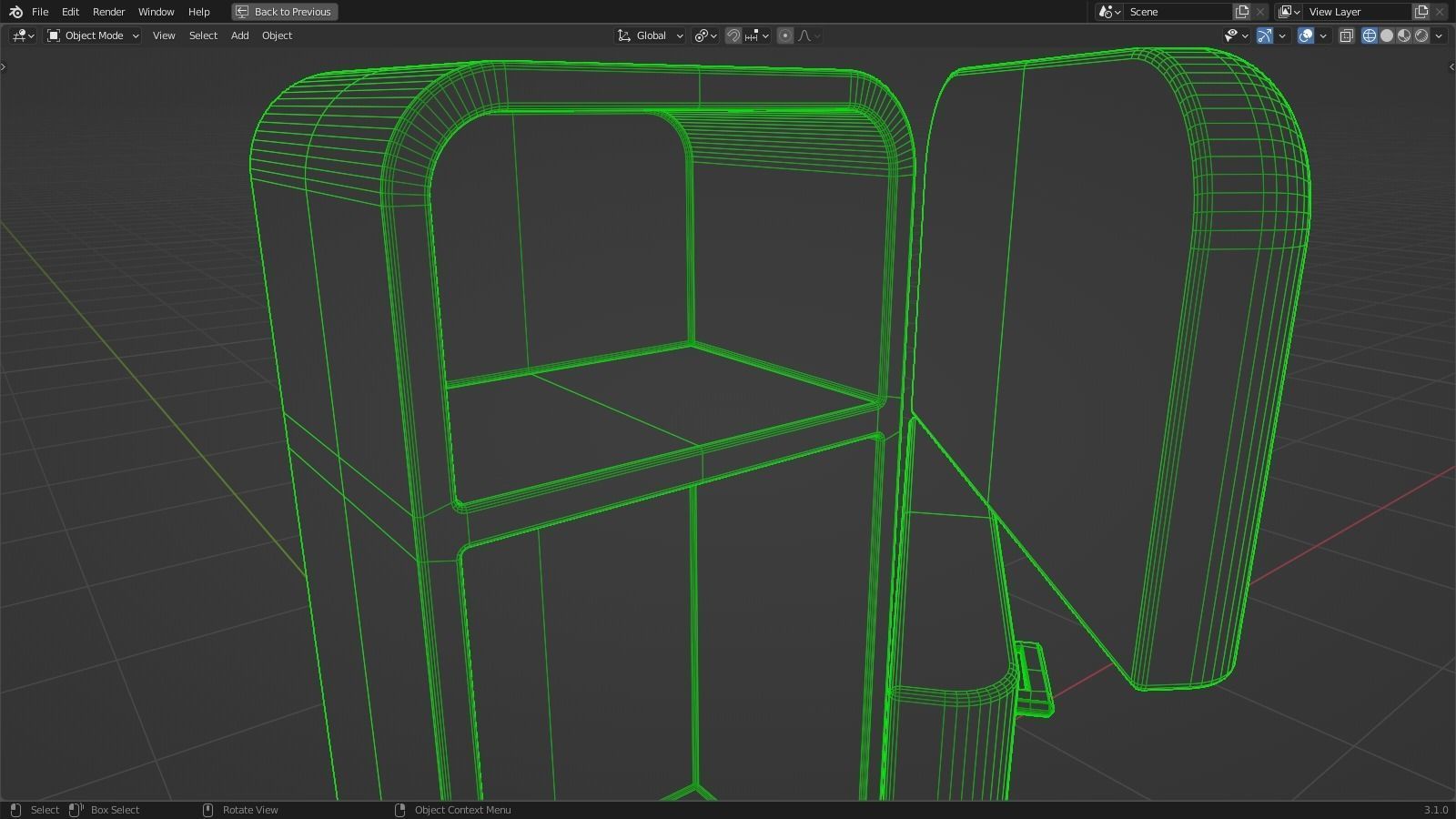 Retro fridge 1950s refridgerator 3D model_4