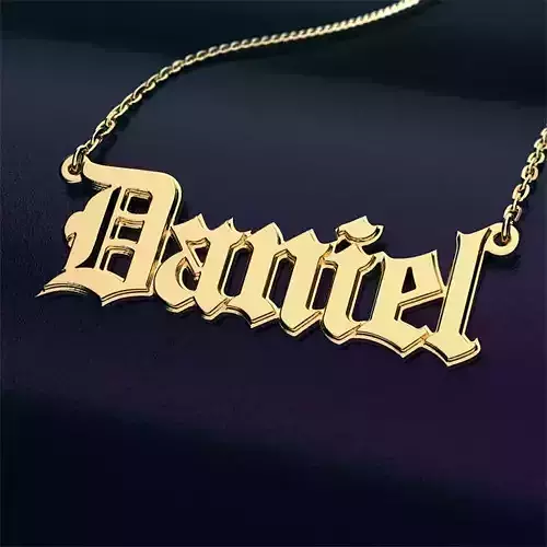 Name necklace Daniel 3D print model