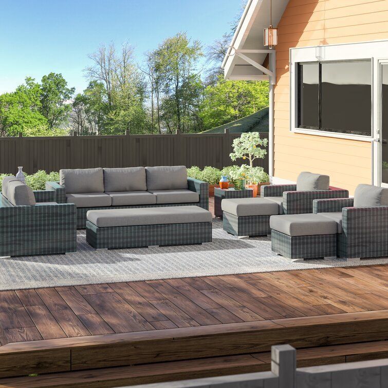 Alaia Wicker Rattan Seating Group  3D model_2