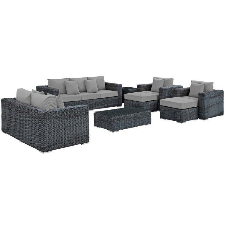 Alaia Wicker Rattan Seating Group  3D model_3