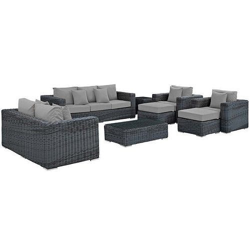 Wicker Rattan Seating Group  3D model 4