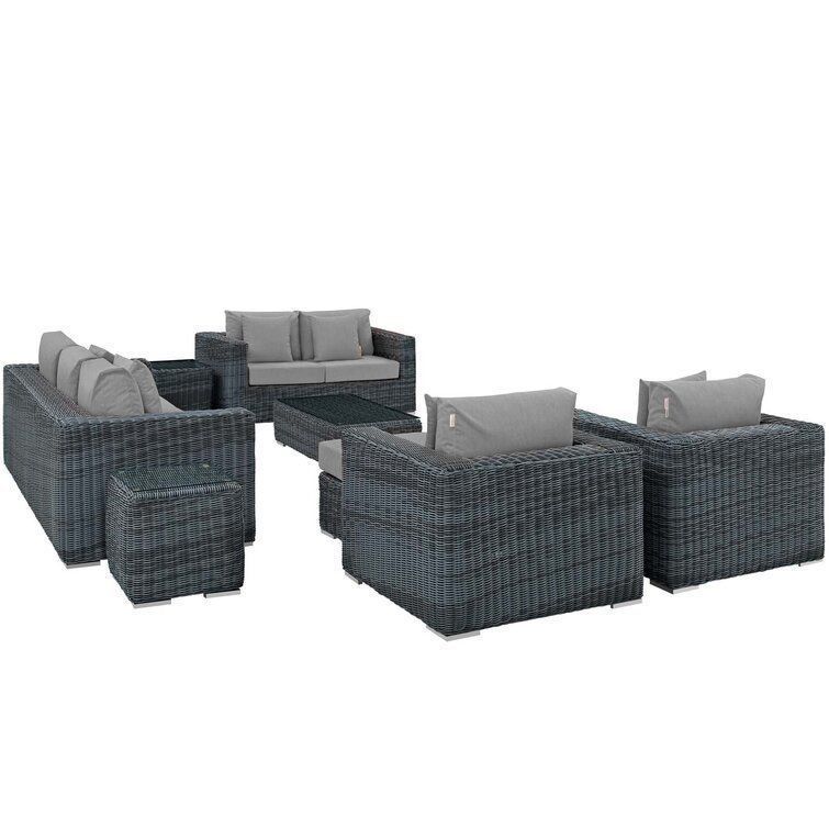 Alaia Wicker Rattan Seating Group  3D model_6