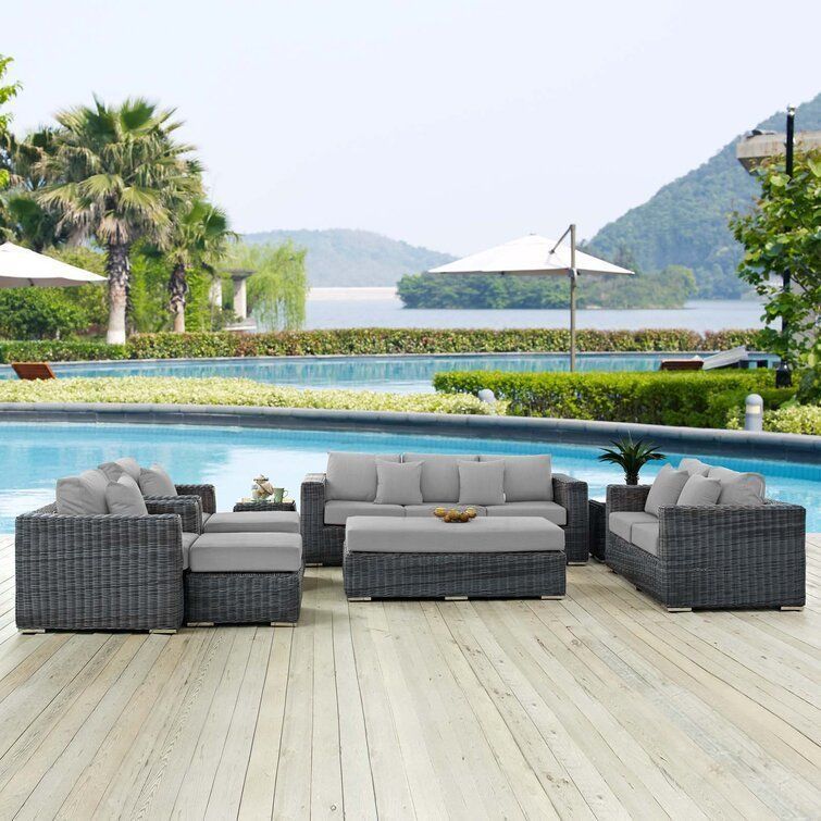 Alaia Wicker Rattan Seating Group  3D model_1