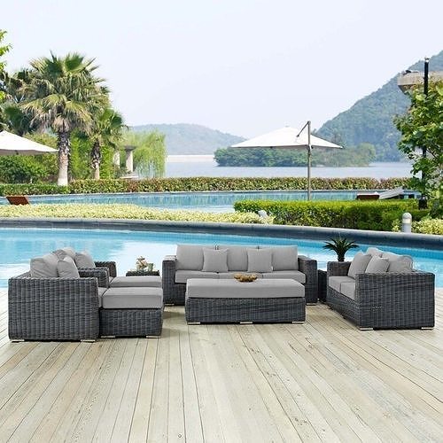 Wicker Rattan Seating Group  3D model 2