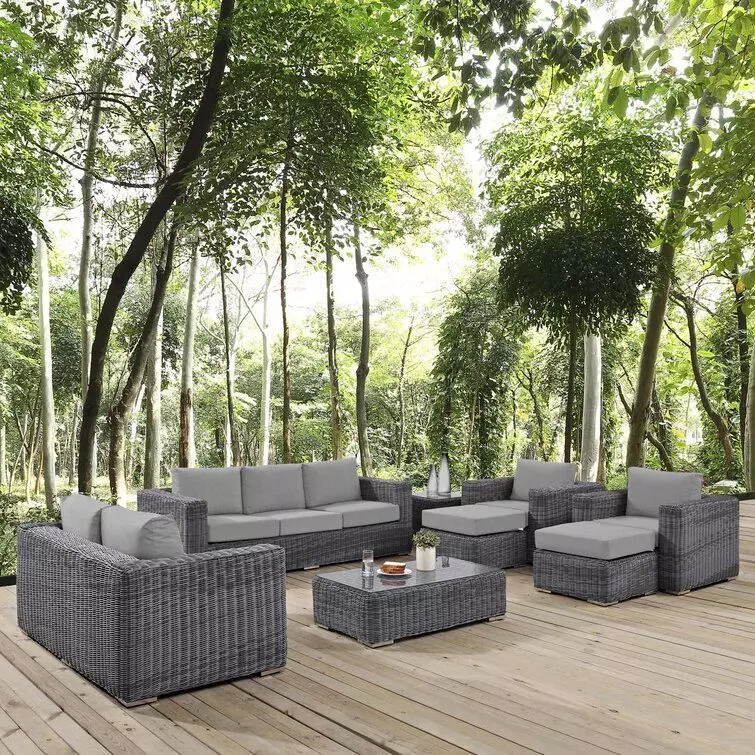 Alaia Wicker Rattan Seating Group  3D model_0