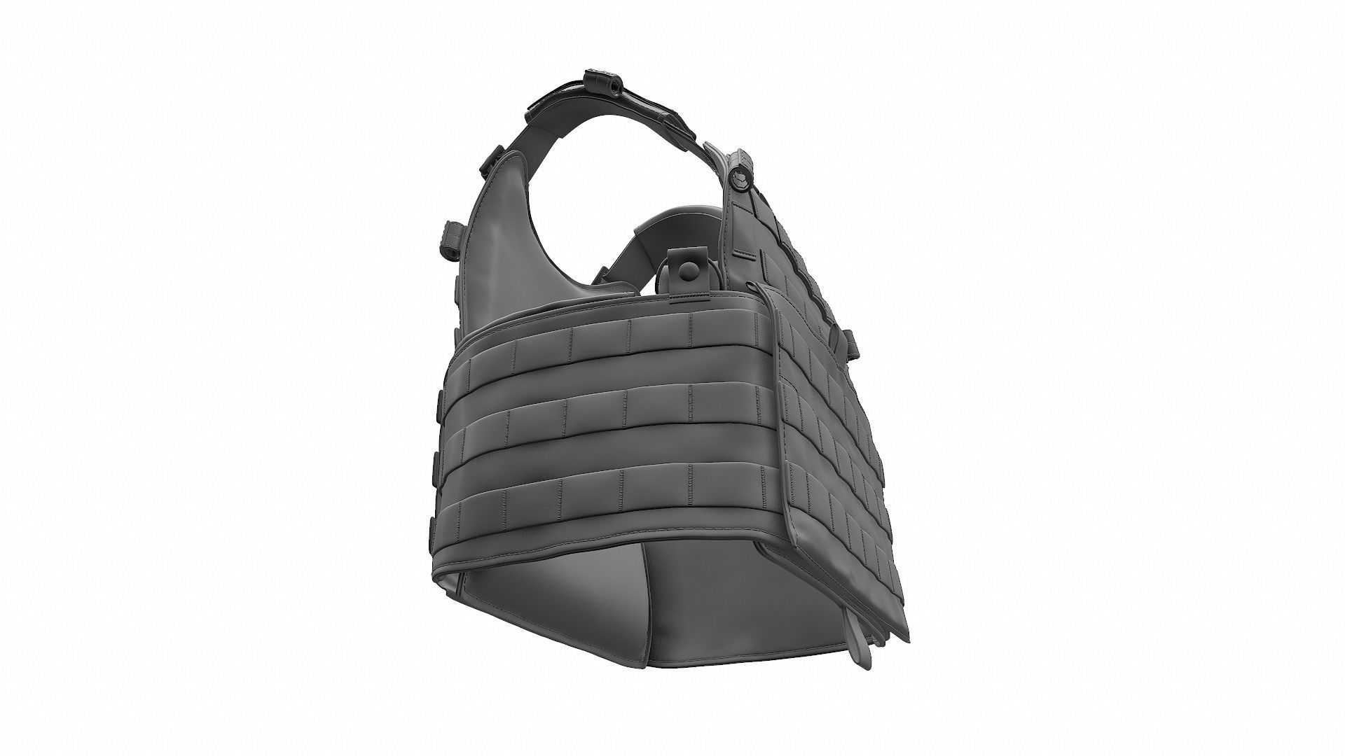 Military Bulletproof Plate Carrier Vest LBT 6094 - High Poly 3D model_13