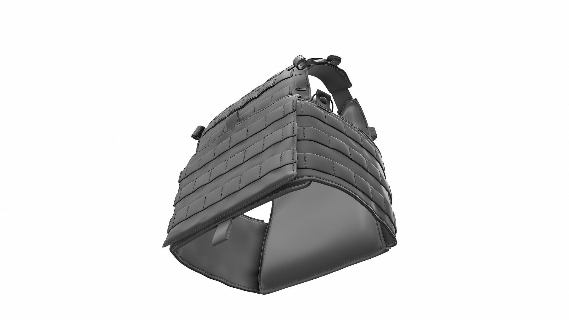 Military Bulletproof Plate Carrier Vest LBT 6094 - High Poly 3D model_12