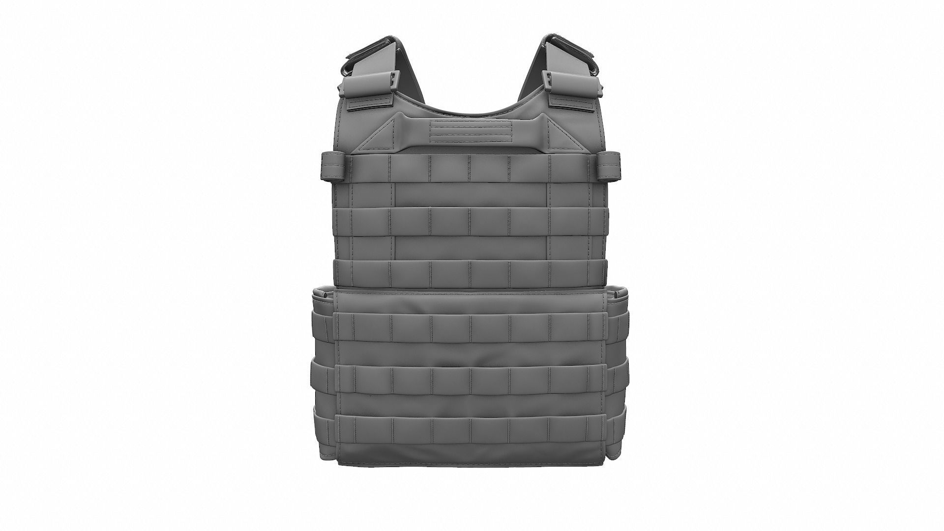 Military Bulletproof Plate Carrier Vest LBT 6094 - High Poly 3D model_5
