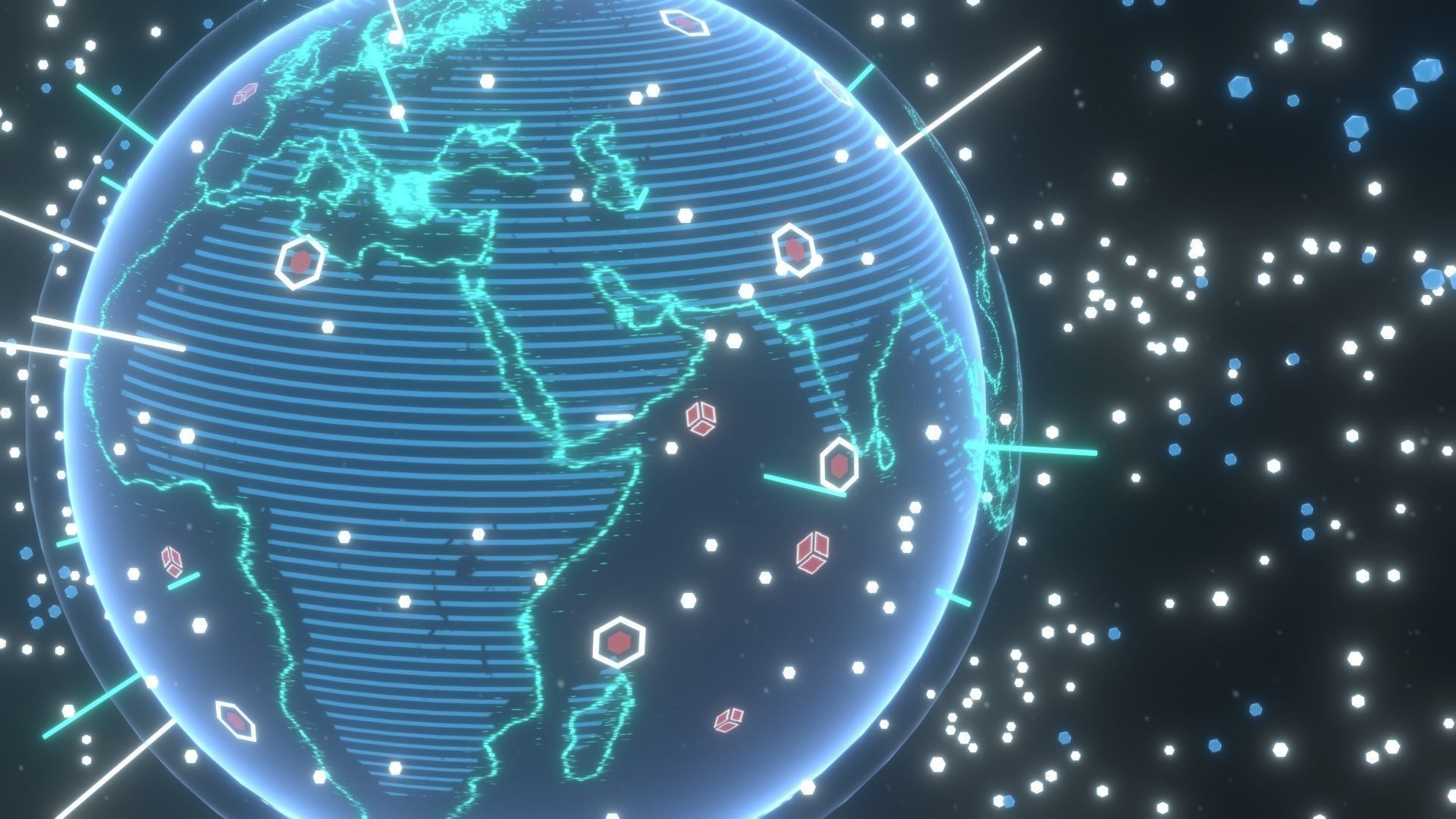 Animated Hologram Planet Earth No 3 Sci-Fi 3D Model Low-poly 3D model_18