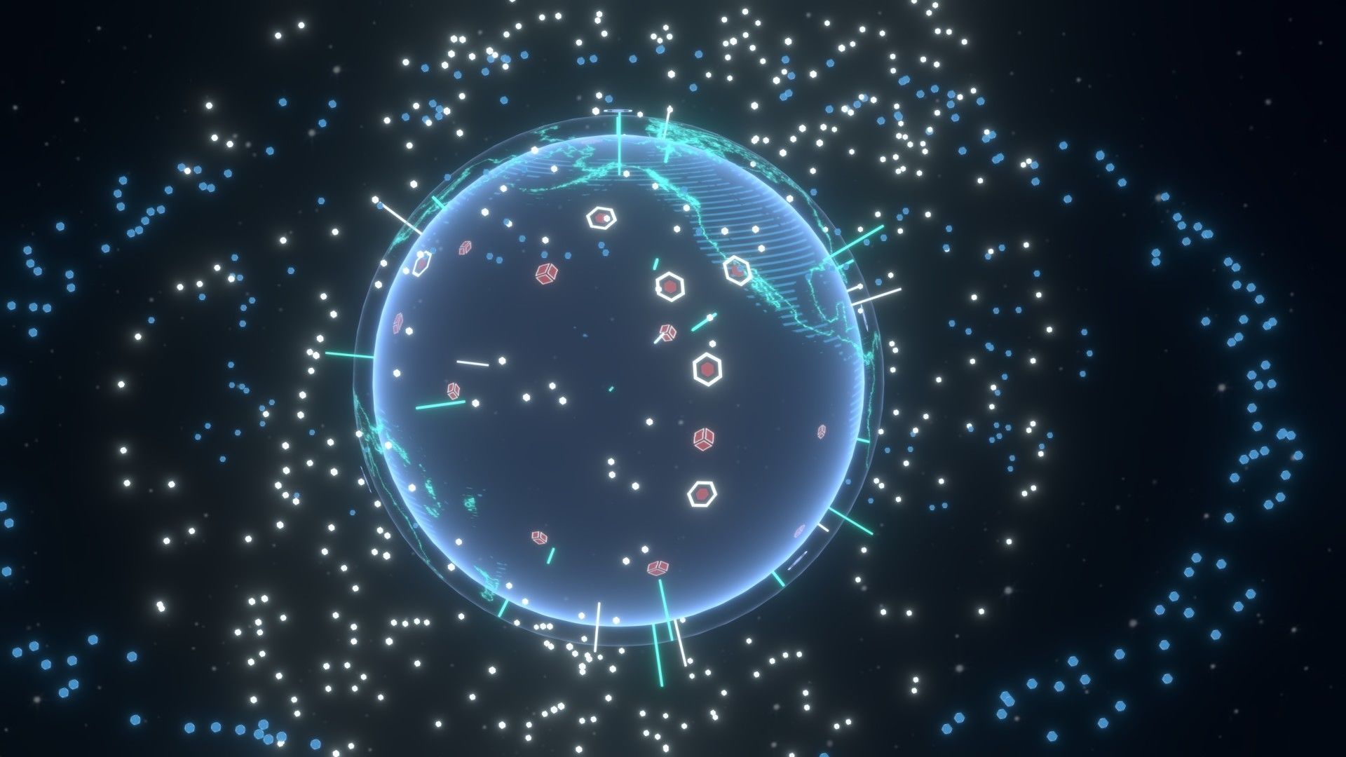 Animated Hologram Planet Earth No 3 Sci-Fi 3D Model Low-poly 3D model_14