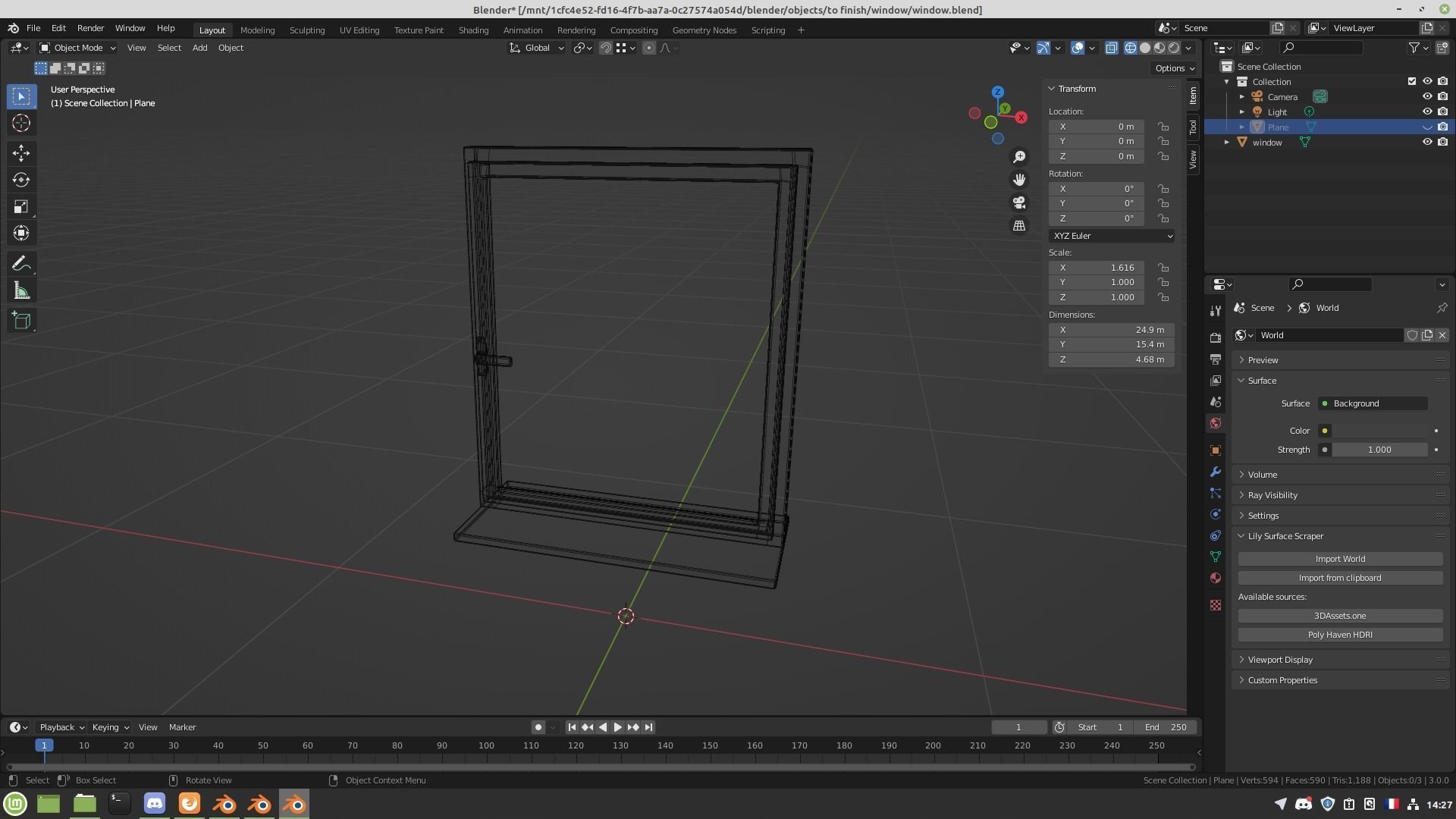 Window shelf 3D model_12