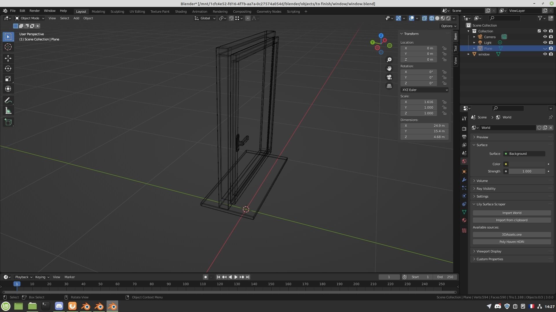 Window shelf 3D model_13