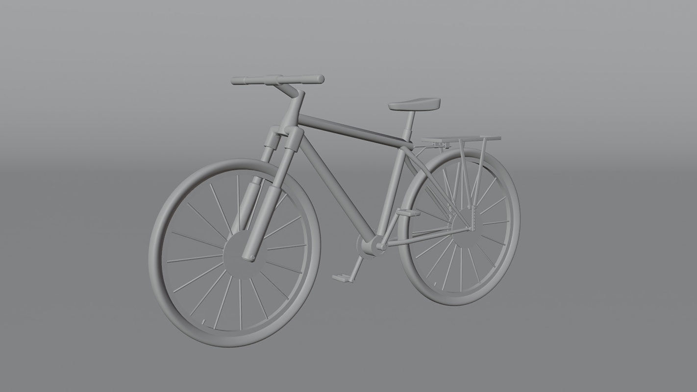 simple low poly bicycle model Low-poly 3D model_24