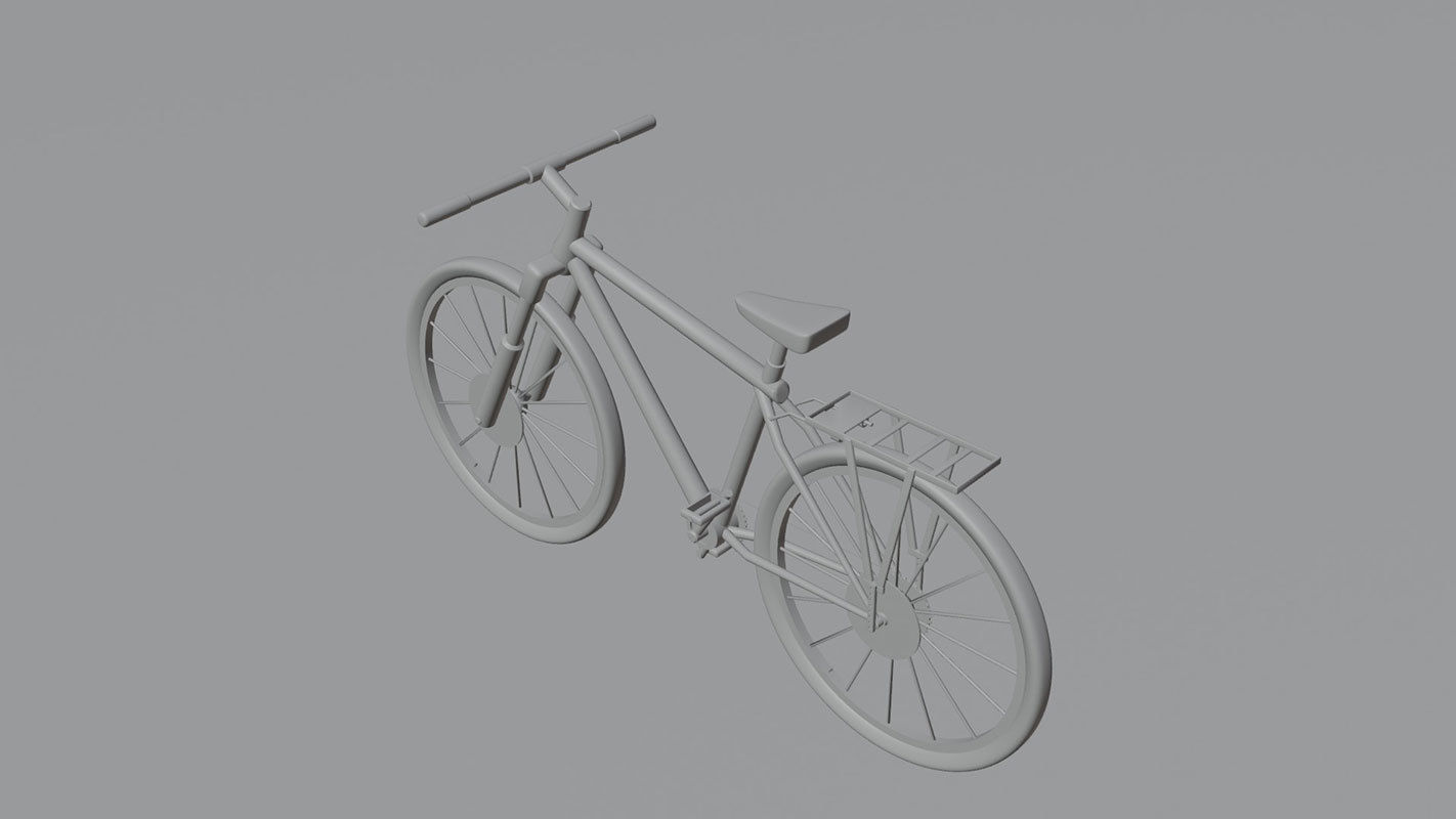 simple low poly bicycle model Low-poly 3D model_23