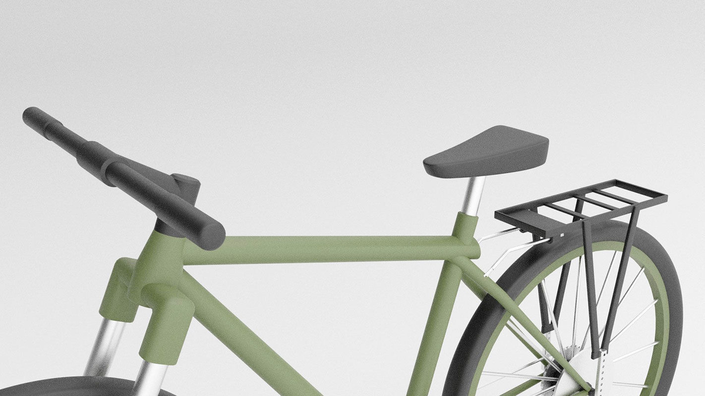 simple low poly bicycle model Low-poly 3D model_20
