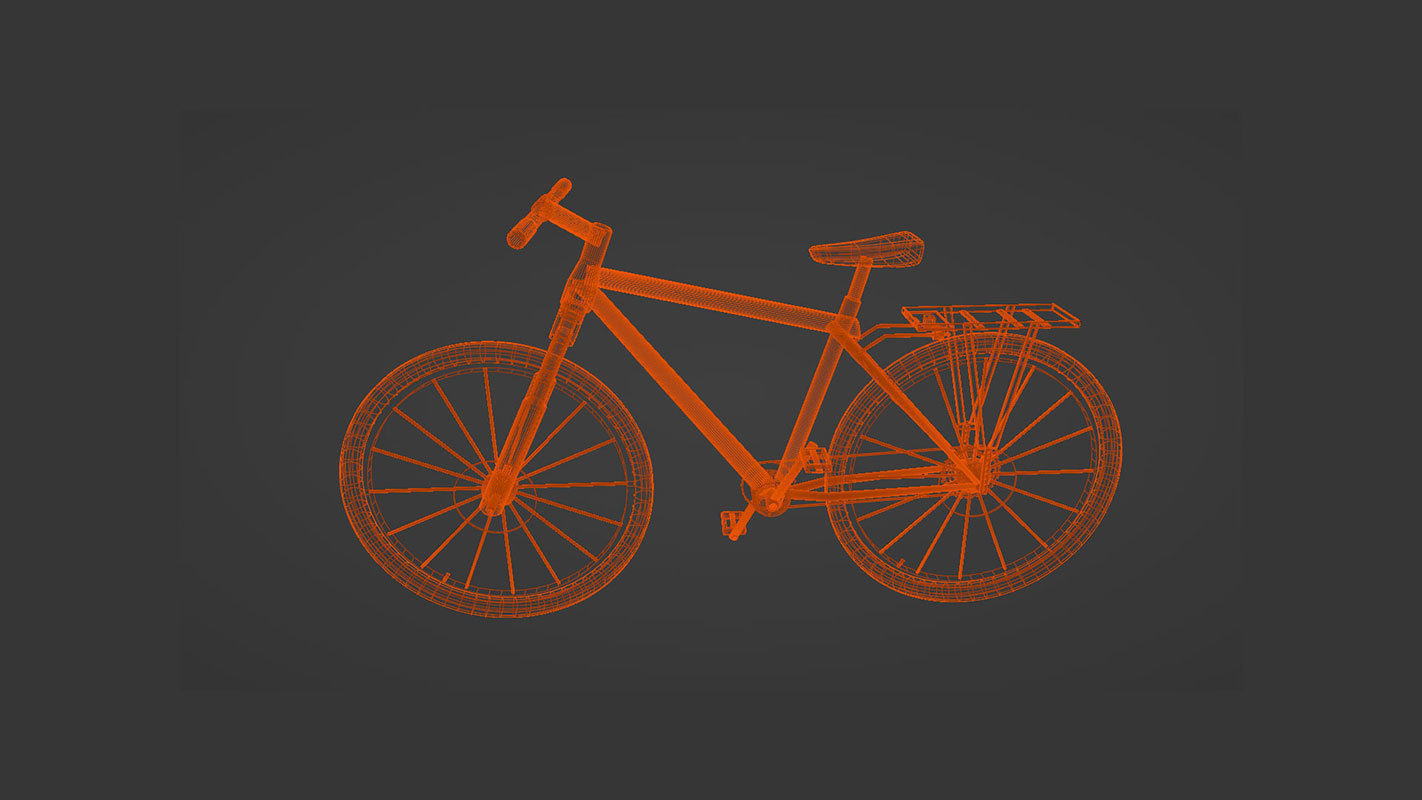 simple low poly bicycle model Low-poly 3D model_26
