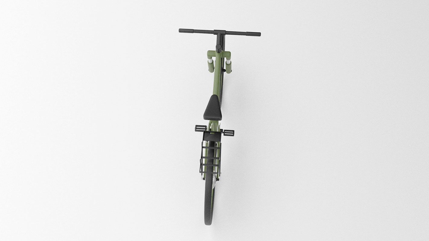 simple low poly bicycle model Low-poly 3D model_4
